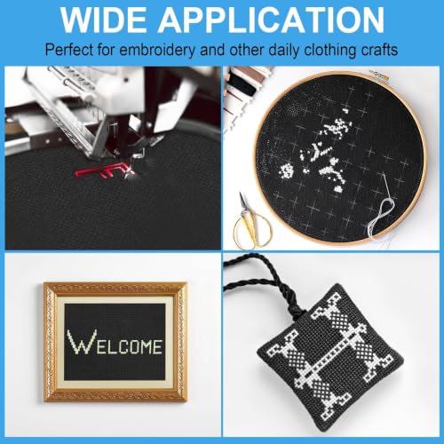 Cross Stitch Fabric 11 Count Aida Cloth 28 x 19 Inch Large Size Classic Reserve Cross Stitch Supplies Embroidery Fabric for Home DIY Craft Decoration Handmade