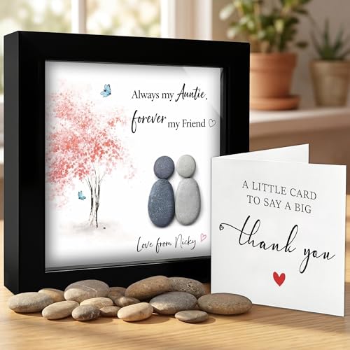 Personalized Pebble Art Frame for Auntie