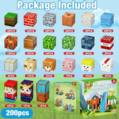 200PCS Magnetic Blocks (200 Count)