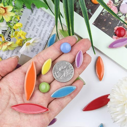 Petal Ceramic Mosaic Tiles for Crafts