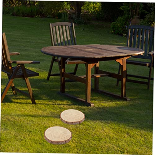 Wooden Garden Paver 2 Piece Set Wood Handmade Stepping Stone