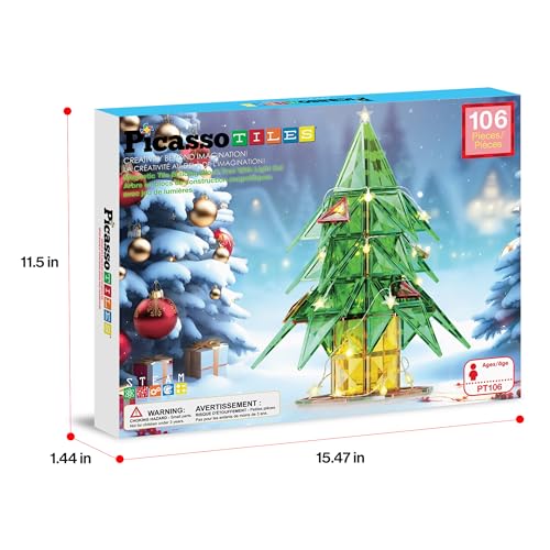 106pc Magnetic Tiles LED Light