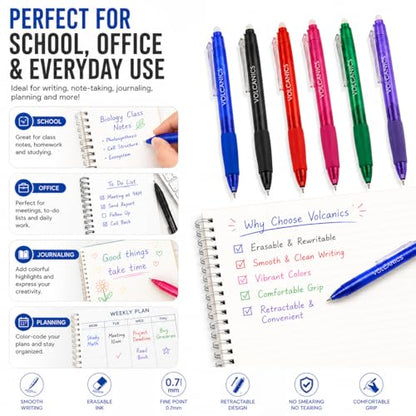 Retractable Erasable Gel Pens (24 Count)