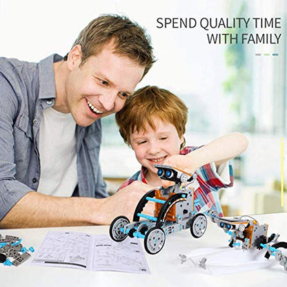 12-in-1 Solar Powered Robot Building Kits Toys for Boys Ages 8-13, STEM Kit Gifts for Kids 8 9 10 11 12 13 Years, DIY Educational Science Building Set Gifts for Teenagers (190+ Pieces)
