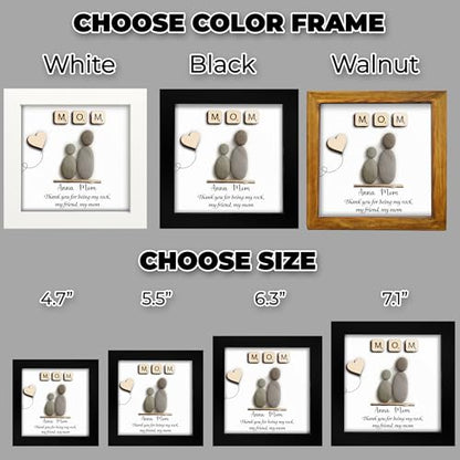 Personalized Mom Pebble Art Frame