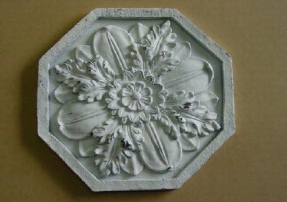 12 inch Octagon Floral Flower Plastic Craft Mold use with Concrete or Cement for Making Stepping Stones 7073