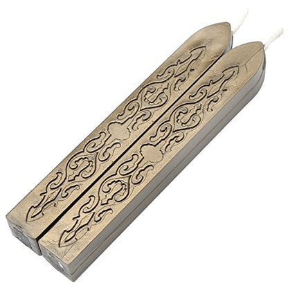 5Pcs Bronze Sealing Wax Sticks with Wicks for Wax Seal Stamp (5 Count)