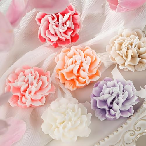 2PCS Carnation Flower Candle Molds (2 Count)