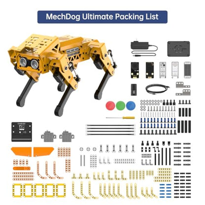 MechDog Robot Dog for Arduino Python Scratch microbit Starter Robot Kit AI Vision Voice Interaction