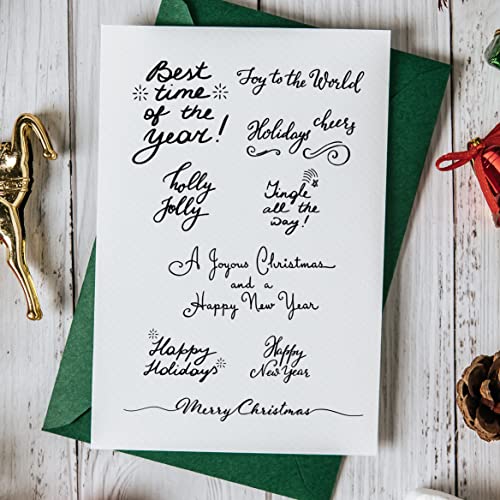 Merry Christmas Clear Stamps for Card Making and Photo Album Decorations