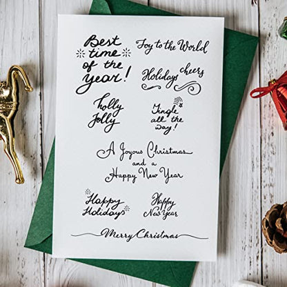 Merry Christmas Clear Stamps for Card Making and Photo Album Decorations