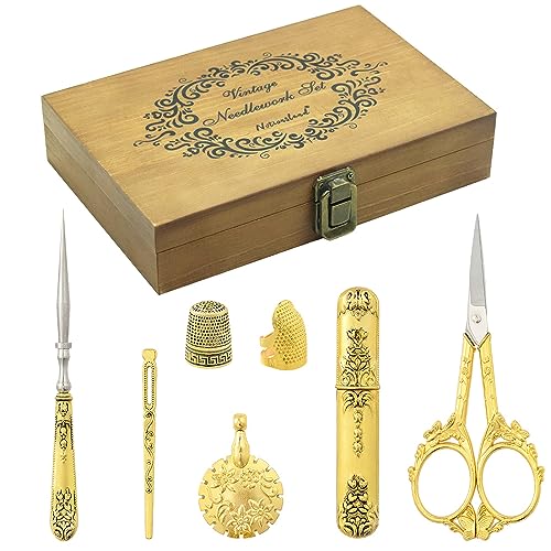 Vintage Embroidery Scissors Set (14 Count)