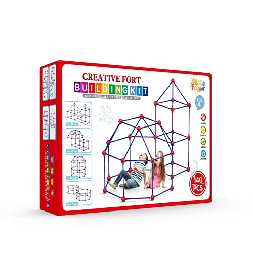 Fort Building Kit for Kids (140 Count)
