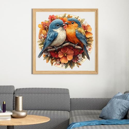 Wooden Puzzles for Adults Two Cute Birds Jigsaw Puzzle 200 Pieces