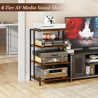 AV Media Stand with Power Strips