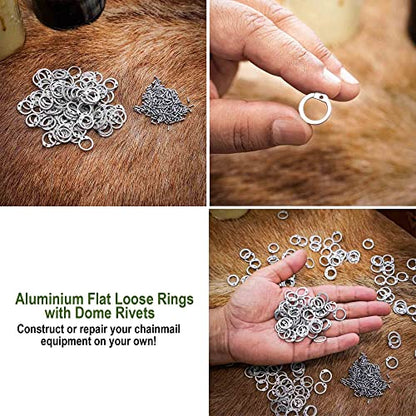 200G 1Kg Chainmail Loose Rings for Armor Crafting Perfect for DIY Chainmail Projects & Armor Repairs