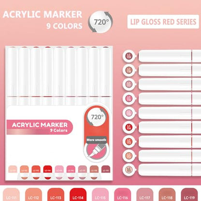Water Based Acrylic Paint Markers (9 Count)