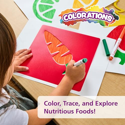 Fruit & Vegetable Shapes Stencils for Kids (12 Count)