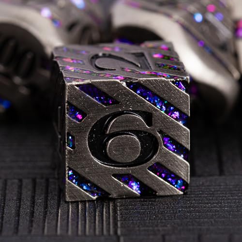 Inlay Metal Dice Set 7pcs