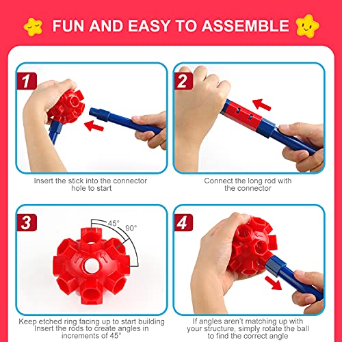 Fort Building Kit for Kids (140 Count)