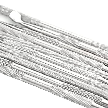 10PCS Stainless Steel Clay Sculpting Tools Metal Sculpting Tools Double (60 Count)