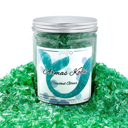 Light Green Crushed Glass for Resin Art & Crafts