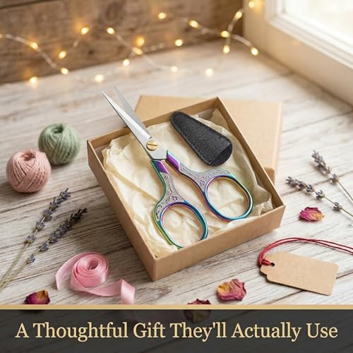 Rainbow Iridescent Scissors for Lace Wigs (2 Count)