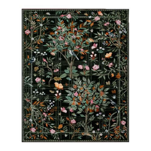 Black Boho 8x10 Area Rugs for Living Room