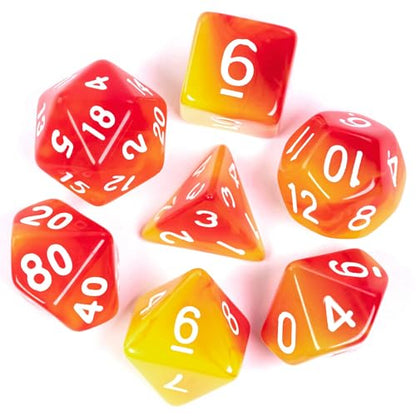 DND Dice Set D&D Polyhedral Dice with Dice Bag (7 Count)