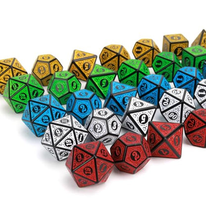 DND Dice Set 35 Pcs Polyhedral Dungeons and Dragons Rolling Dice for D&D RPG MTG Table Games Dice Bulk with Colorful Drawstring Bags and Dice Tray (49 Count)