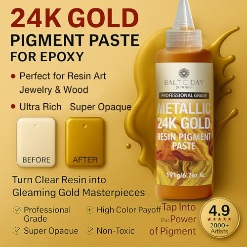 Gold Epoxy Resin Pigment Paste 6.7oz (6.7 Fl Oz)