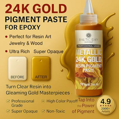Gold Epoxy Resin Pigment Paste 6.7oz (6.7 Fl Oz)