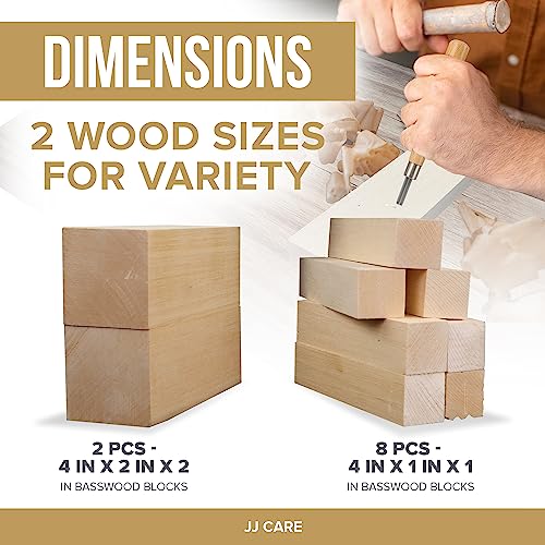 Wood Carving Kit [8 SK7 Carving Knives with Beechwood Handle