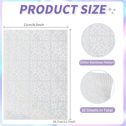 36 Sheets Holographic Sticker Paper