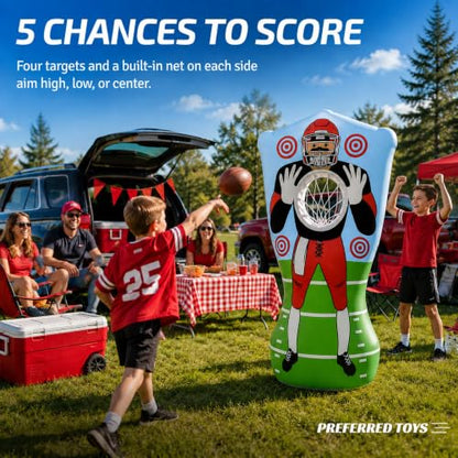 65 Inch Inflatable Football Target Toss for Kids