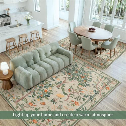 Washable 8x10 Rugs for Living Room (80 Sq Ft)