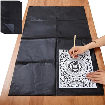 5 Sheets Large Carbon Paper for Tracing 20.3 x 36 Inch Graphite Transfer Paper Waxed Carbon Transfer Paper for Wood (5 .)