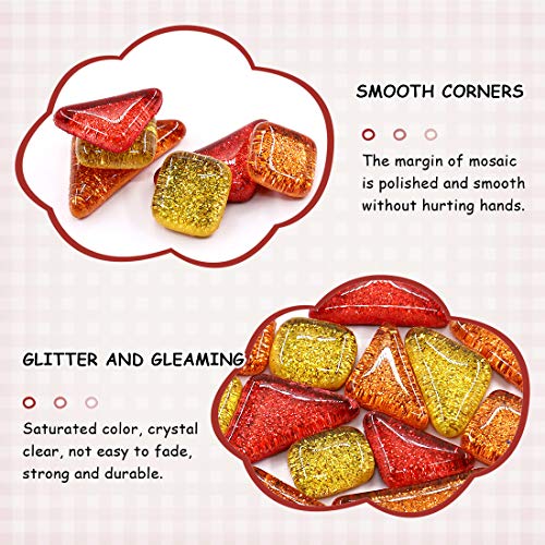 1 Pound Mixed Colors Shine Crystal Series Mosaic Tiles Assortment Kit