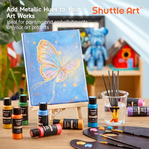30 Colors Metallic Acrylic Paint (60 Fl Oz)