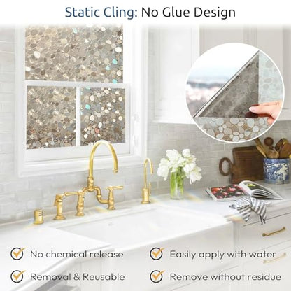 Rainbow Window Privacy Film Decorative (12.92 Sq Ft)