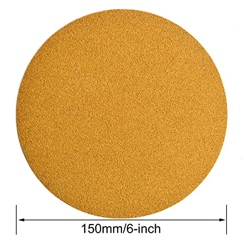 6-Inch No-Hole Hook & Loop Sanding Discs 60-800 Mixed Grit, 100-Pack (100 Count)