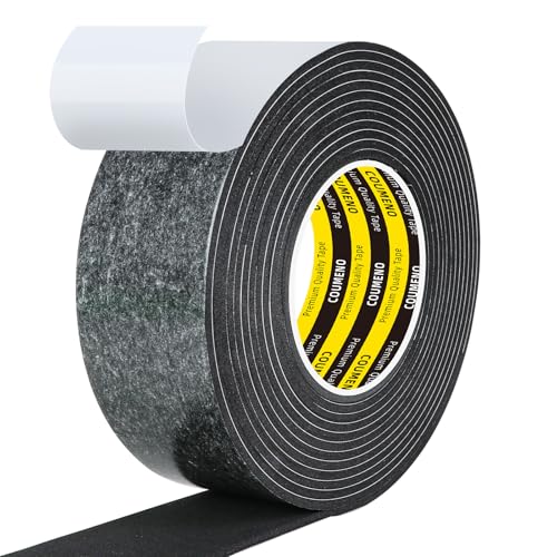 Black Foam Tape Weather Stripping Sealing Sponge (9.84 Foot)