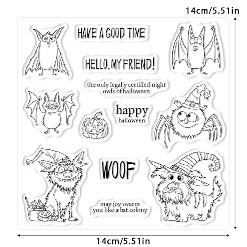 Halloween Clear Silicone stampReusable Stamp with Pumpkins
