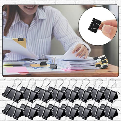 1000 Pcs Binder Clips Bulk Black Metal Clip (1000 Count)