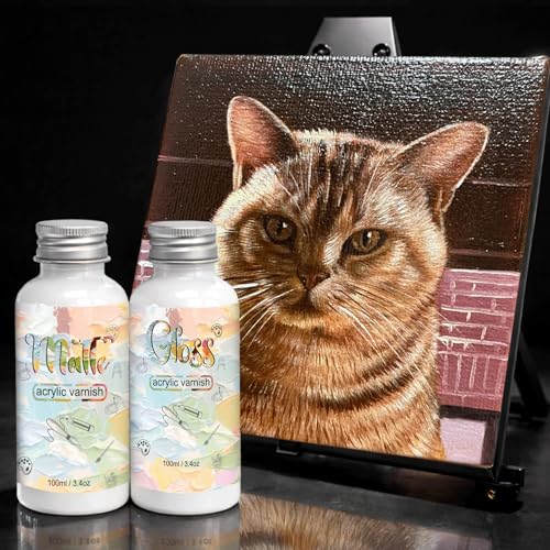 Gloss & Matte Varnish for Acrylic Painting (3.5 Fl Oz)
