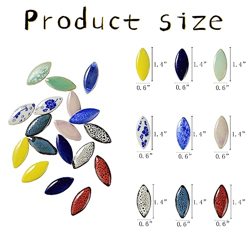 70 Pcs Petal Ceramic Mosaic Tiles (70 Count)