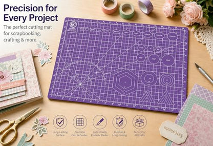 A3 (19"x13") Professional Grade Self-Healing Cutting Mat (Purple) - Odor-Free, Double-Sided, Eco-Friendly, Non-Slip, Premium Desk mat for DIY, Crafting, Model Building,and Art Projects