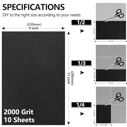 Sandpaper 2000 Grit (10 Count)