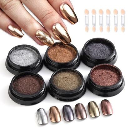 Chrome Nail Powder Mirror Effect Metallic Dust (2.6 Ounce)