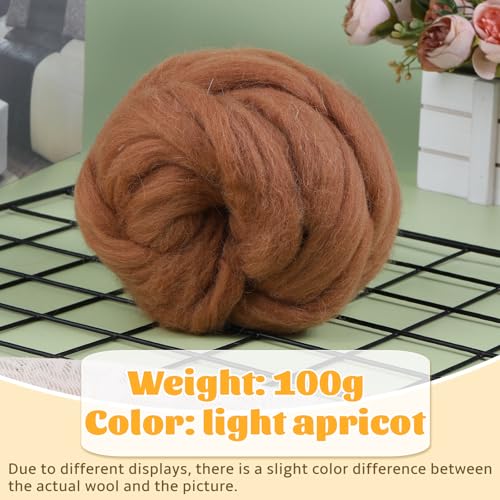 3.53oz Needle Felting Wool Roving Wool for Felting Wool Felting Supplies